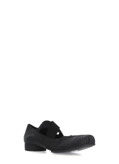 Uma Wang Leather Ballerinas In Black