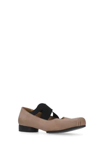 Uma Wang Ballet Lace-up Shoes Squared Toe In Neutral