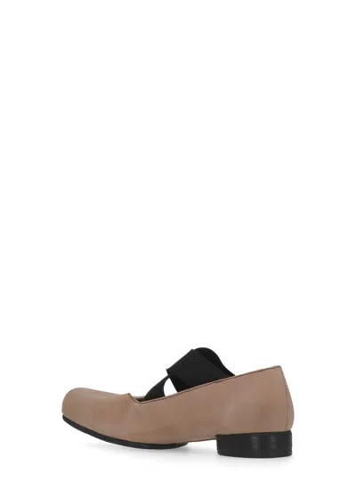 Uma Wang Ballet Lace-up Shoes Squared Toe In Neutral