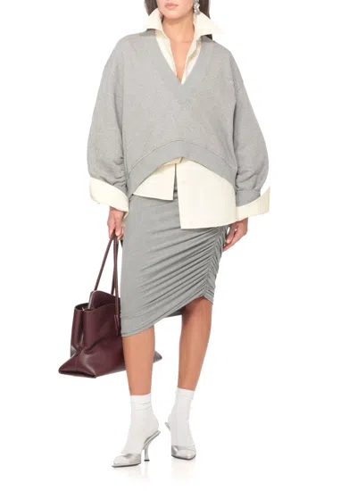 Attico Sweatshirt In Gray