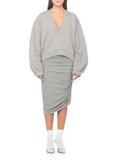 Attico Sweatshirt In Gray