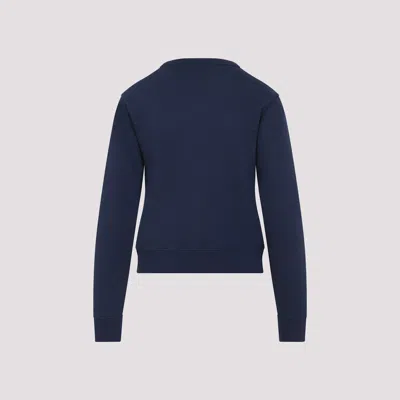 Valentino Dog Design Cotton Sweatshirt In Blue
