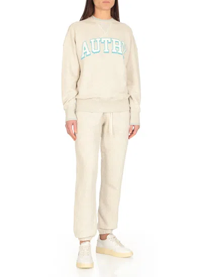 Autry White Leather Light Blue Medalist Sneakers In White