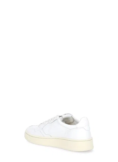 Autry White Leather Light Blue Medalist Sneakers In White