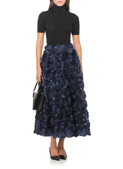 Rotate Birger Christensen Rotate Maxi Sun Skirt In Blue