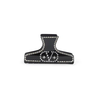 Valentino Garavani Hair Accessories Rhinestone Embellishments In Black