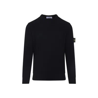 Stone Island Men's Diagonal Fleece Sweatshirt In Black