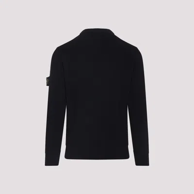 Stone Island Men's Diagonal Fleece Sweatshirt In Black