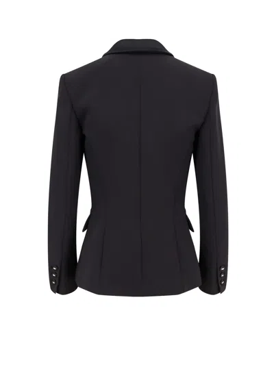 Elisabetta Franchi Double-breasted Blazer With Covered Buttons In Black
