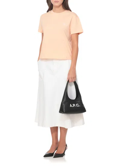 Apc A.p.c. T Shirt "rue Madame Gots" In Pink