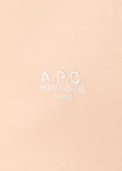 Apc A.p.c. T Shirt "rue Madame Gots" In Pink