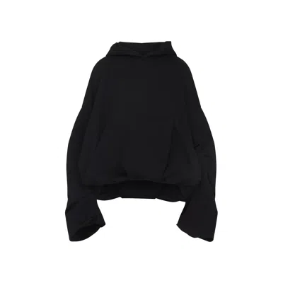 Dries Van Noten Hooded Sweater Front Pocket In Black