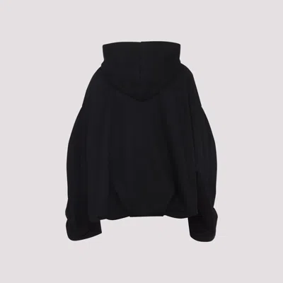 Dries Van Noten Hooded Sweater Front Pocket In Black
