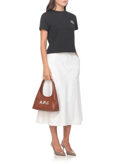 Apc Ivory A-line Cotton Skirt In White