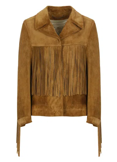 Golden Goose Paul Smith Loves Barbour Multicolor Stripe Cotton Jacket In Brown