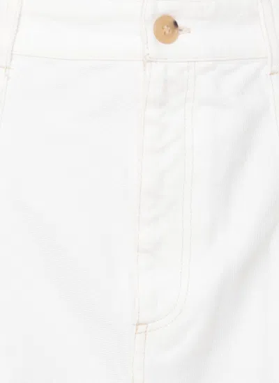 Apc Ivory A-line Cotton Skirt In White