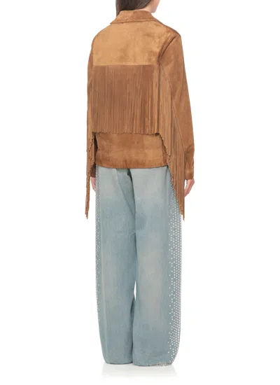 Golden Goose Paul Smith Loves Barbour Multicolor Stripe Cotton Jacket In Brown