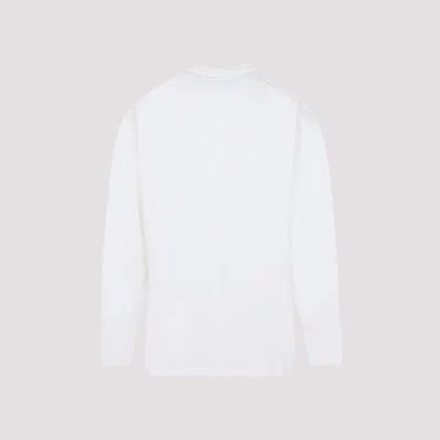 Carhartt Fleeced Cotton American Script Crew-neck Sweatshirt With Emb In White