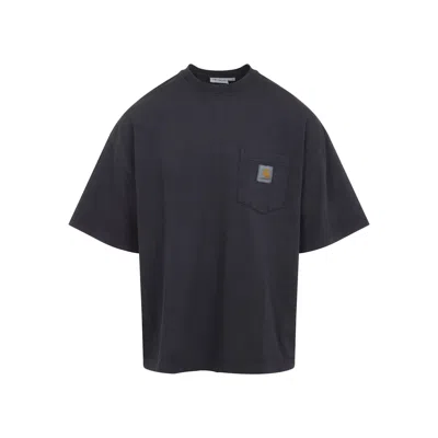 Carhartt S/s Hudson Pocket T-shirt In Brown