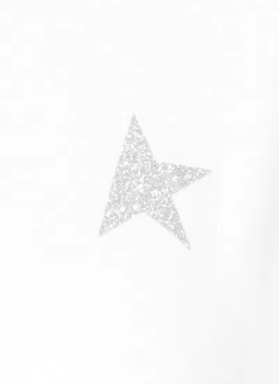 Golden Goose Star White Cotton Crew-neck T-shirt In White