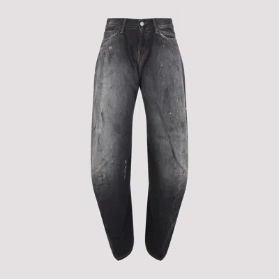 Acne Studios Womens Washed Black Gothik Barrel-leg Denim-blend Jeans In Black