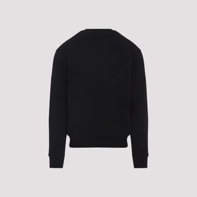 Ami Alexandre Mattiussi Ami Paris Men Black Crewneck Sweater With Adc Embroidery On The Front In Wool Blend Man In Multi
