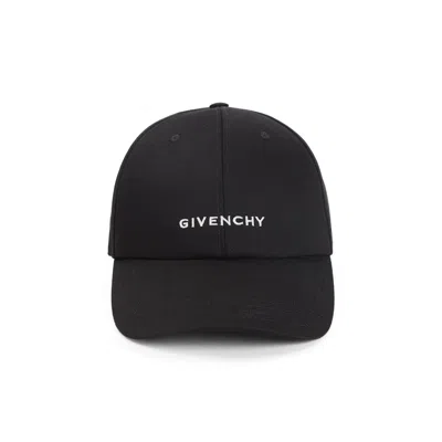 Givenchy Round Visor Cap With Embroidered Logo In Black