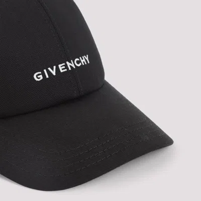 Givenchy Round Visor Cap With Embroidered Logo In Black