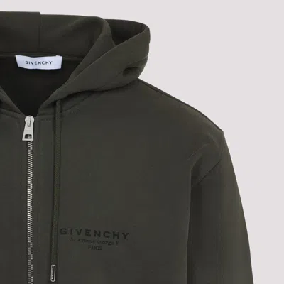 Givenchy Hooded Sweatshirt Front Pockets In Brown