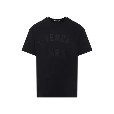 Givenchy Black T-shirt With Maxi Logo On The Front In Cotton Man