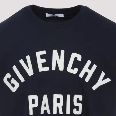 Givenchy Men Black Crewneck T-shirt With Maxi Logo Lettering On The Front In Cotton Man