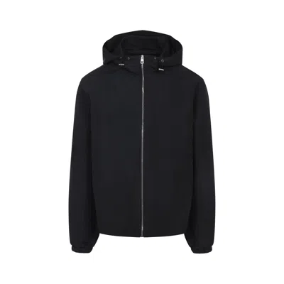 Givenchy Drawstring Hooded Windbreaker Jacket In Blue