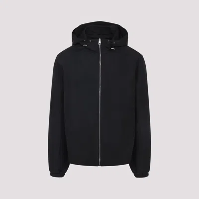 Givenchy Drawstring Hooded Windbreaker Jacket In Blue