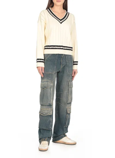 Golden Goose Ballstar' Black And White Low Top Sneakers With Star Patch On The Side And Contrasting Heel With Wri In Pink