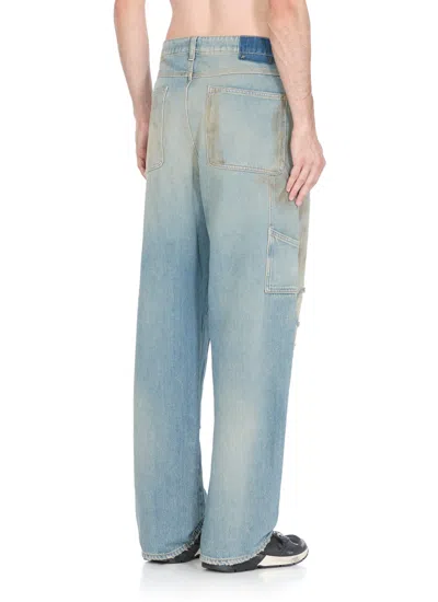 Golden Goose Deluxe Brand Men Marley Painter Cotton Jeans In Blue
