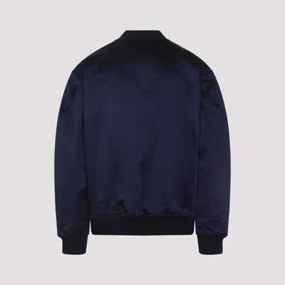 Givenchy Logo Bomber Jacket Puffer Jackets Blue In Multi