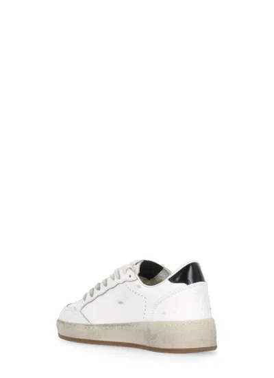 Golden Goose Women's Ballstar 2 Leather Upper And Spur Suede Star Shiny Leather Heel Sneaker In White