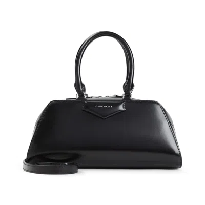 Givenchy Women Antigona East West Small Leather Shoulder Bag In Black