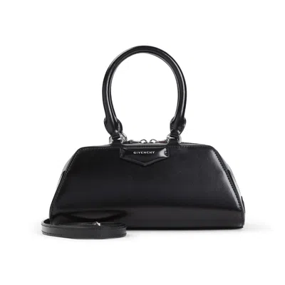 Givenchy Women Antigona East West Small Leather Shoulder Bag In Black