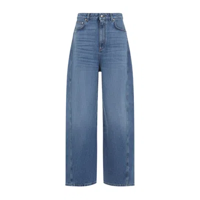 Givenchy Cocoon Logo-patch Jeans In Blue