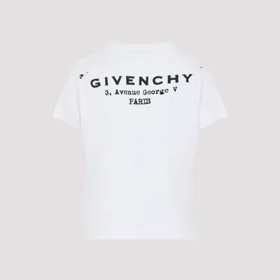 Givenchy White Cotton Jersey Crewneck T-shirt In White