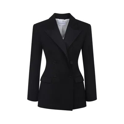Givenchy Hourglass Single-breasted Wool Blazer In Black