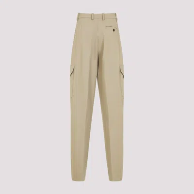 Givenchy Womens Beige Cocoon Straight-leg Cotton-wool Blend Trousers In Brown