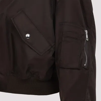 Givenchy Cropped Flap Pocket Jackets With High Collar In Brown