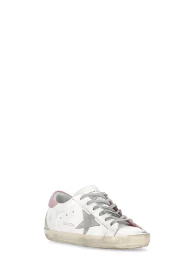 Golden Goose Leather Upper Sneakers With Suede Star Patch In White