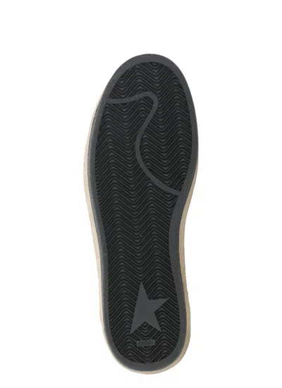 Golden Goose Silver/white Ballstar Sneaker With Glitter In White