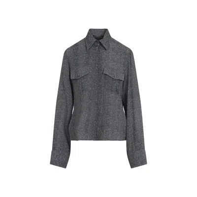 Ermanno Scervino Grey Tailored Shirt With Classic Collar In Gray
