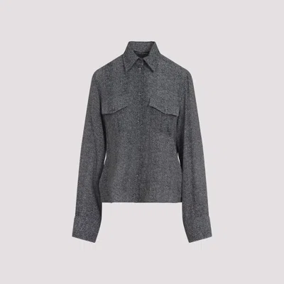Ermanno Scervino Grey Tailored Shirt With Classic Collar In Gray