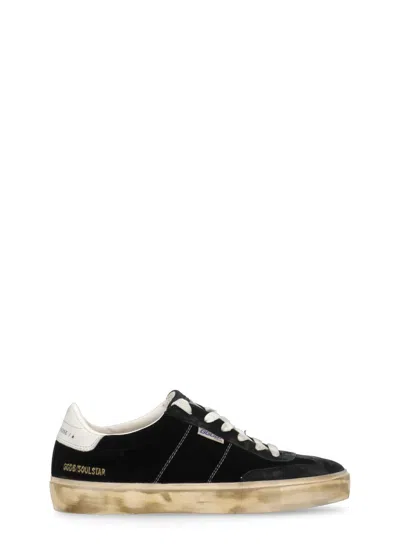 Golden Goose Velvet Upper Suede Hf Tongue Leather Heel In Black