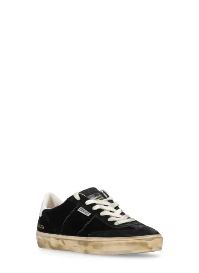 Golden Goose Velvet Upper Suede Hf Tongue Leather Heel In Black
